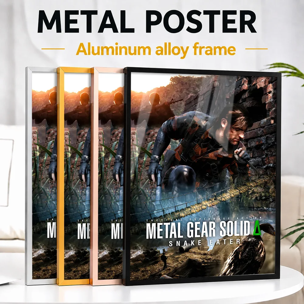 Snake Eater Stealth Game Framed Metal Poster Customized Photographic Wall Art For Entertainment Room, Gaming Enthusiast Gift