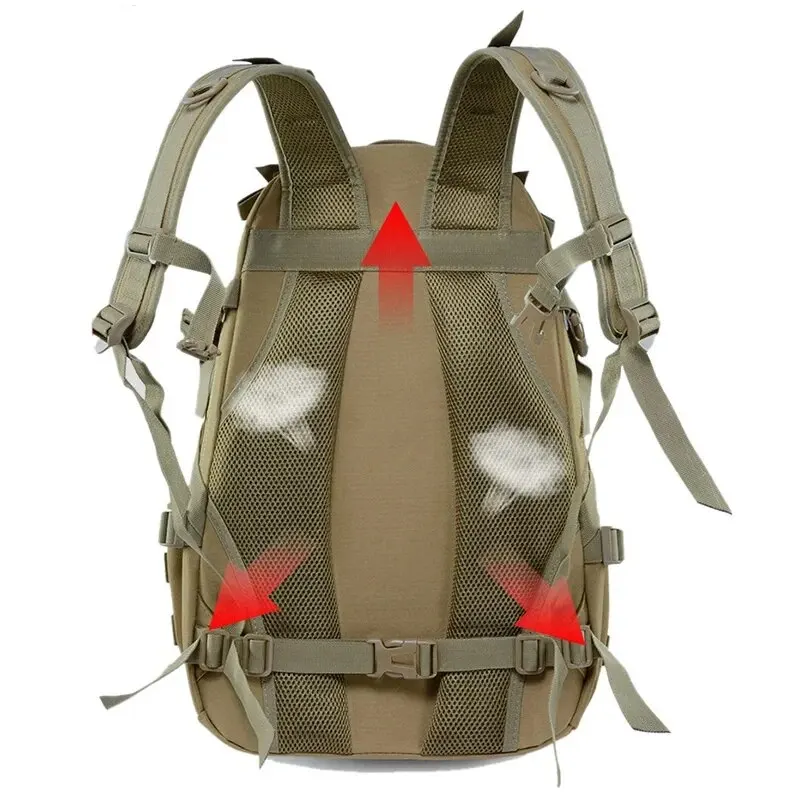 Zaino tattico borsa da viaggio per uomo donna Laptop scuola all'aperto campeggio escursionismo zaino riflettente Trekking pesca Molle borse