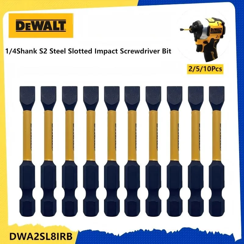 

DEWALT DWA2SL8IRB Ударная отвертка - хвостовик 1/4, шлицевая сталь S2 - для электрических дрелей, аксессуары для электроинструментов