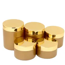 Skincare Cream Jar Makeup Container Plastic Shiny Lid 100ml 120ml 150ml 200ml 250ml Empty Matte Gold Cosmetic Wide Mouth Bottles