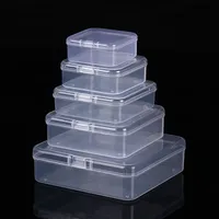 Mini Plastic Storage Boxes Rectangular Translucent Packing Storage Bins Dustproof Durable Strong Jewelry Storage Case Container