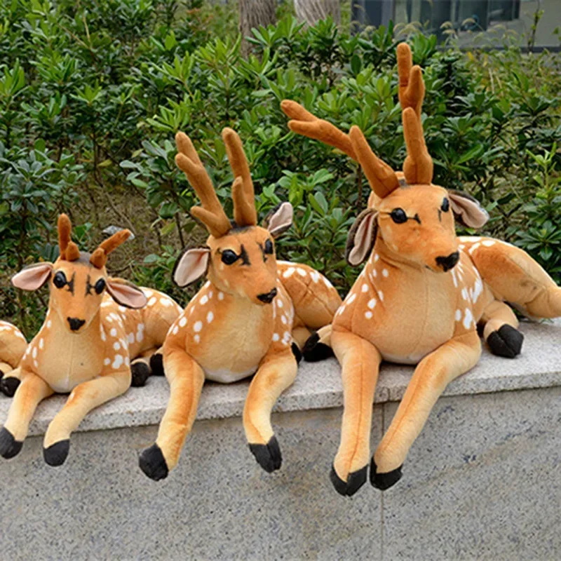 [New] 30/60/90cm Simulation sika deer plush toy soft PP cotton Stuffed Hold Pillow Toy kids gift