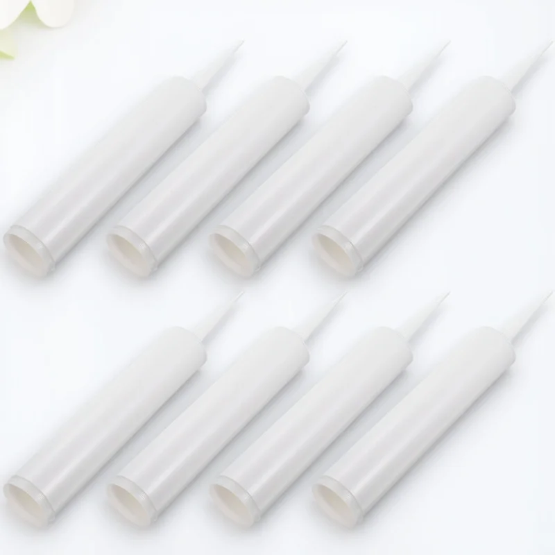 

8Sets Refillable Sealant Caulk Tubes Plastic Glass Glue Empty Tubes for Kitchen Bathroom Windows Doors Crack Filling Fast Use