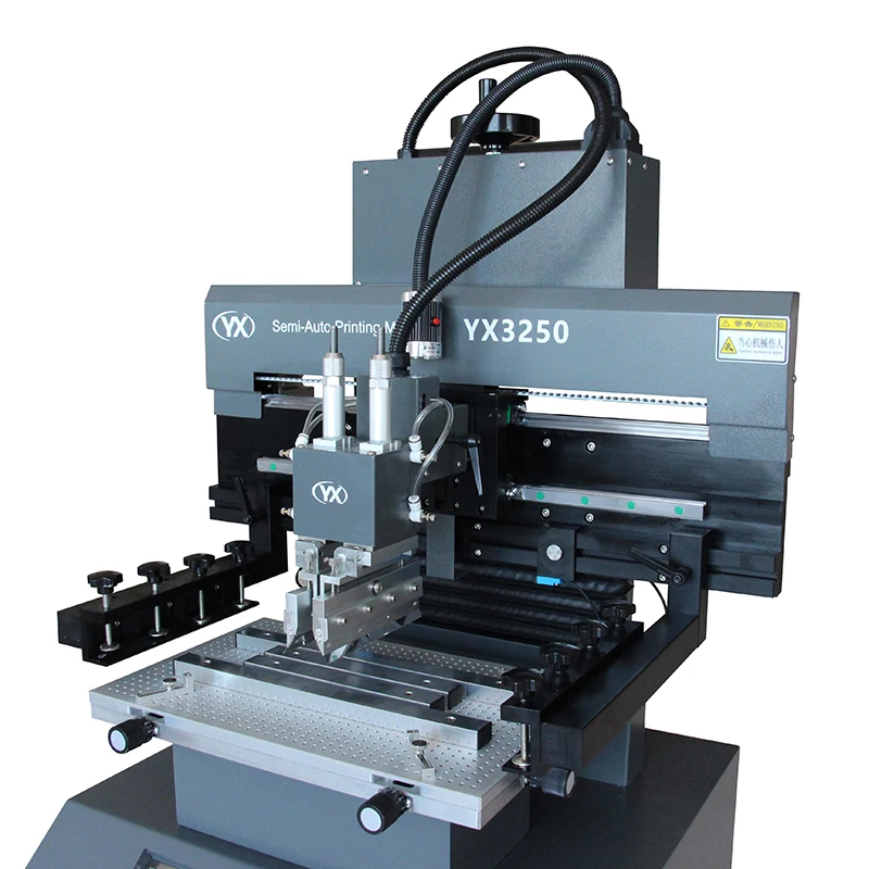 Máquina de impresión semiautomática para montaje de PCB, máquina de serigrafía de pasta de soldadura YX3250, libre de impuestos de aduanas