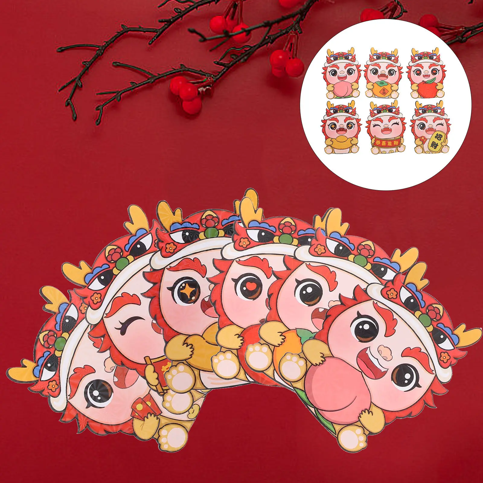 

30Pcs Traditional Red Envelopes Chinese Style Lucky Money Bags Festive Gift Red Envelopes Money Pouches Dragon Packets