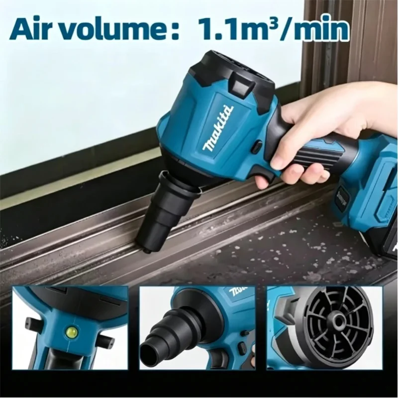 Makita Akku Makita DAS180 Kabelloser Luftgebläse 18V Multifunktions-Staubentfernungsmaschine mit Düse Luftstaubentfernungspistole Aufblaswerkzeug