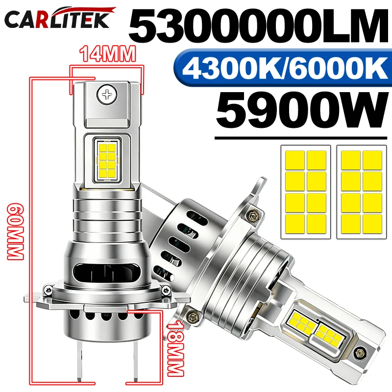 

2 PCS 5900W H7 H4 H11 Led Headlight kit Fog Light 9012 H10 9005 HB3 9006 HB4 Car LED Lamp LED Headlights Bulb Turbo Fan CE RoHS