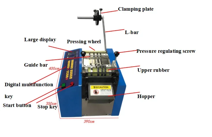 Heat Shrinkable Pipe Silicone Tube Rubber Pipe PVC Hose Automatic Cutter Cutting Machine