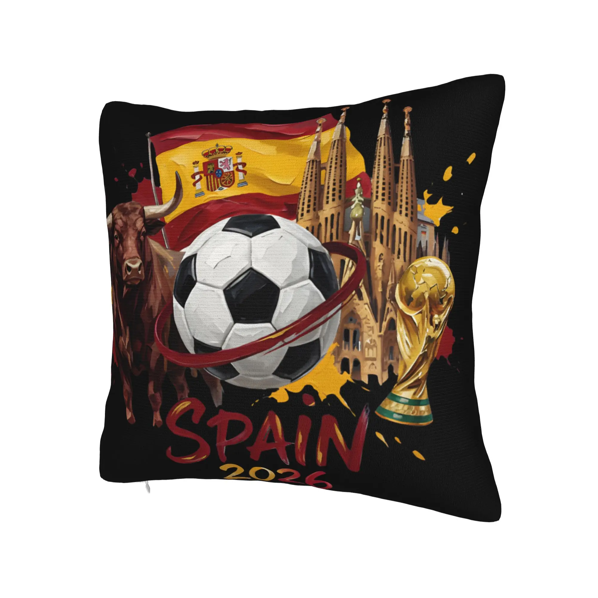 Spain Football 2026 Pillow Cover Accessories Printing Cushion Cover Decoration  Pillow Case Cover Home Multi-Size