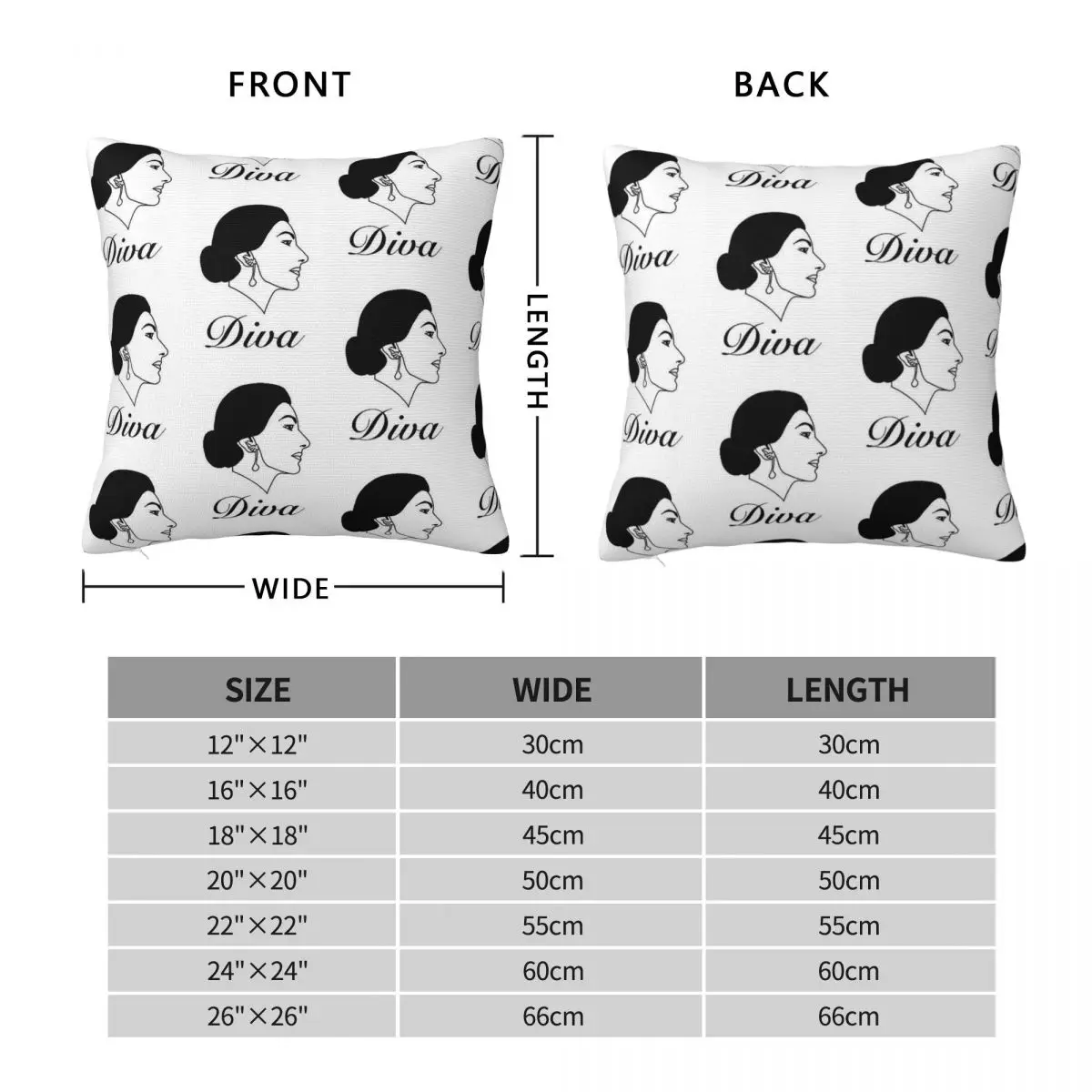 Diva Maria Callas Square Pillowcase Polyester Linen Velvet Pattern Zip Decorative Throw Pillow Case Home Cushion Case