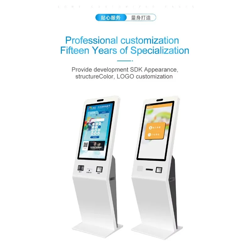 21,5 Zoll Theken-LCD-Selbstbedienungs-Kiosk Selbstbestell-Kiosk Android-Betriebssystem Restaurant-Bestell- und Zahlungs-Kiosk