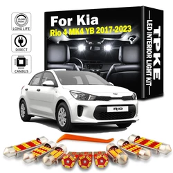 TPKE 12Pcs LED Interior Map Trunk License Plate Light Kit For Kia Rio 4 MK4 YB 2017 2018 2019 2020 2021 2022 2023 Accessories