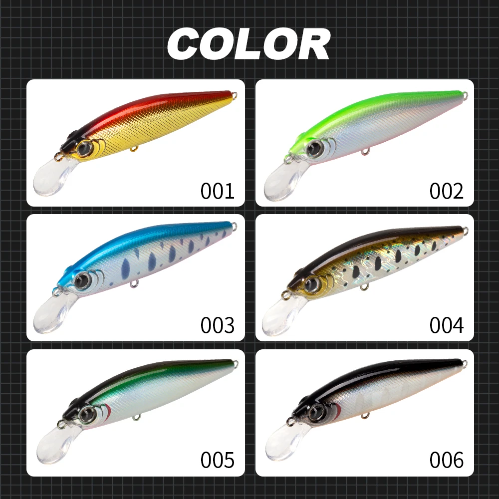 Hunthouse Rigge Flat Minnow Fishing Lure lento affondamento Hard Bait Wobbler 75mm 8.5g artificiale acqua salata luccio Bass Sea Fish Tackle