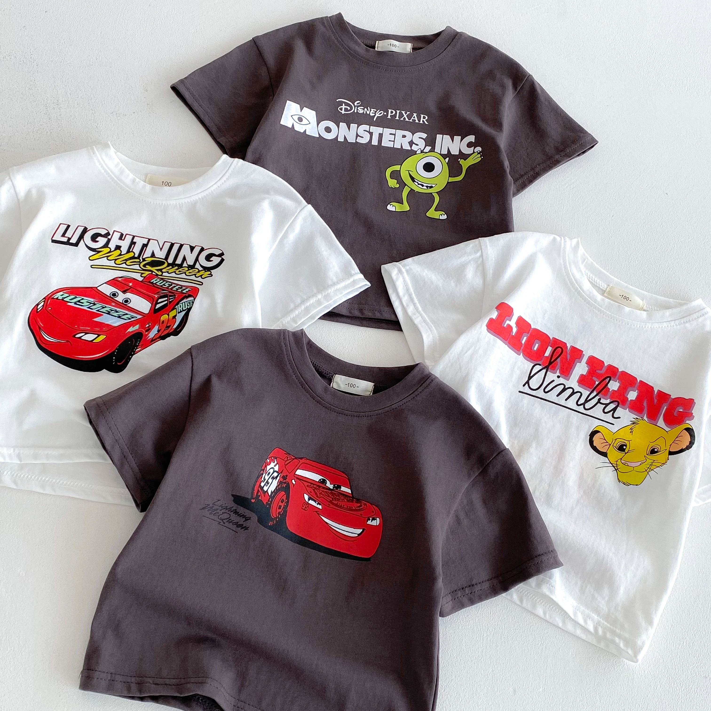 Camiseta con estampado de coche para niños, Tops, ropa de verano, camisetas de dibujos animados a la moda, ropa para niños, disfraz de bebé de manga corta, camisetas para niños