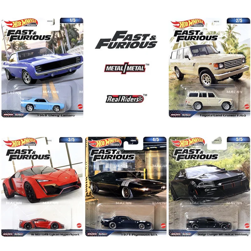 Hot Wheels 2023 Fast Furious Lamborghini Jeep Dodge Charge Chevy Toyota Nissan Jaguar Plymouth Toy Car Diecast Model Gift 1/64