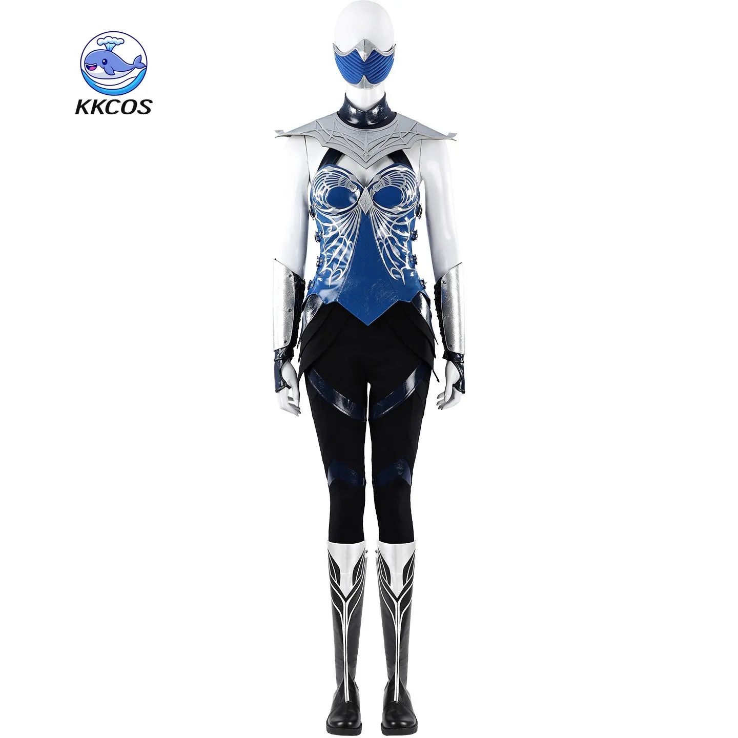 

KKCos Mortal Kombat 2 Kitana Cosplay Costume Women Full Set Halloween Carnival Party High Quality Outfit