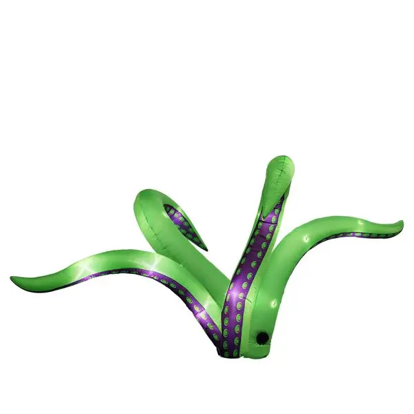 2-Pack 6.9FT Inflatable Octopus Tentacles | Halloween Decoration with Built-in White LEDs | Spooky Outdoor/Indoor Window, Roof,