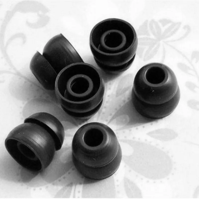 5 paia di cuscinetti auricolari in silicone a due strati, cuscinetti di ricambio per auricolari in-ear, cuffie, tappi per le orecchie, dimensioni M