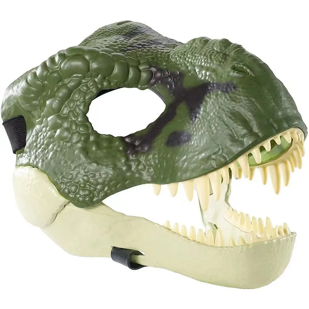 Maschera in lattice di dinosauro a bocca aperta Regalo di Natale Maschera di dinosauro Horror Dino Maschera Copricapo Adulto Bambini Festa Cosplay
