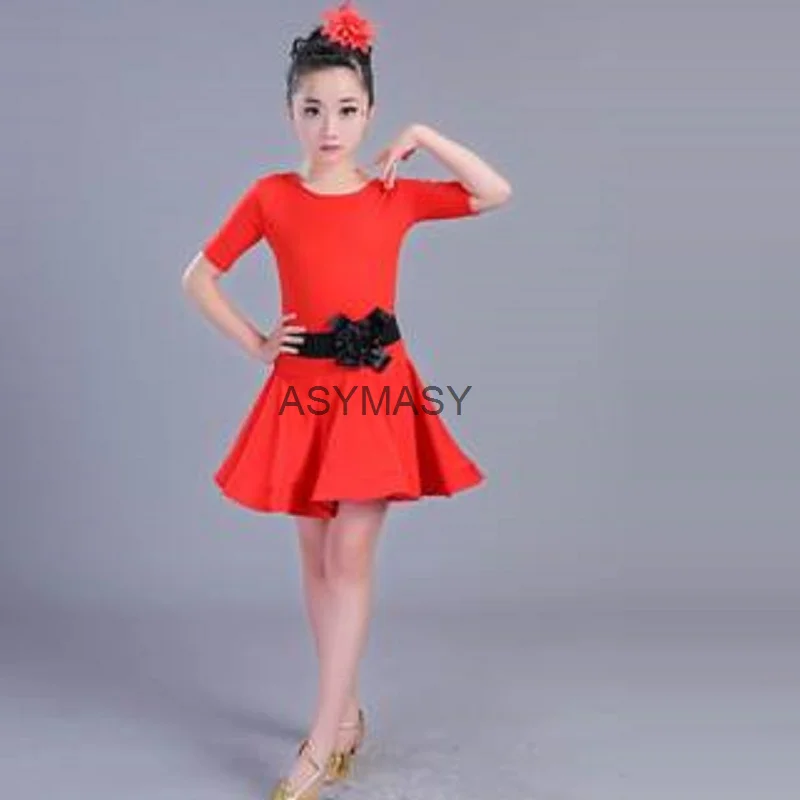 Vestito Da Ballo Latino Per Ragazze | Abito Da Sala Con Spacco E Scollo A V | Per Salsa, Rumba, Cha-Cha E Samba