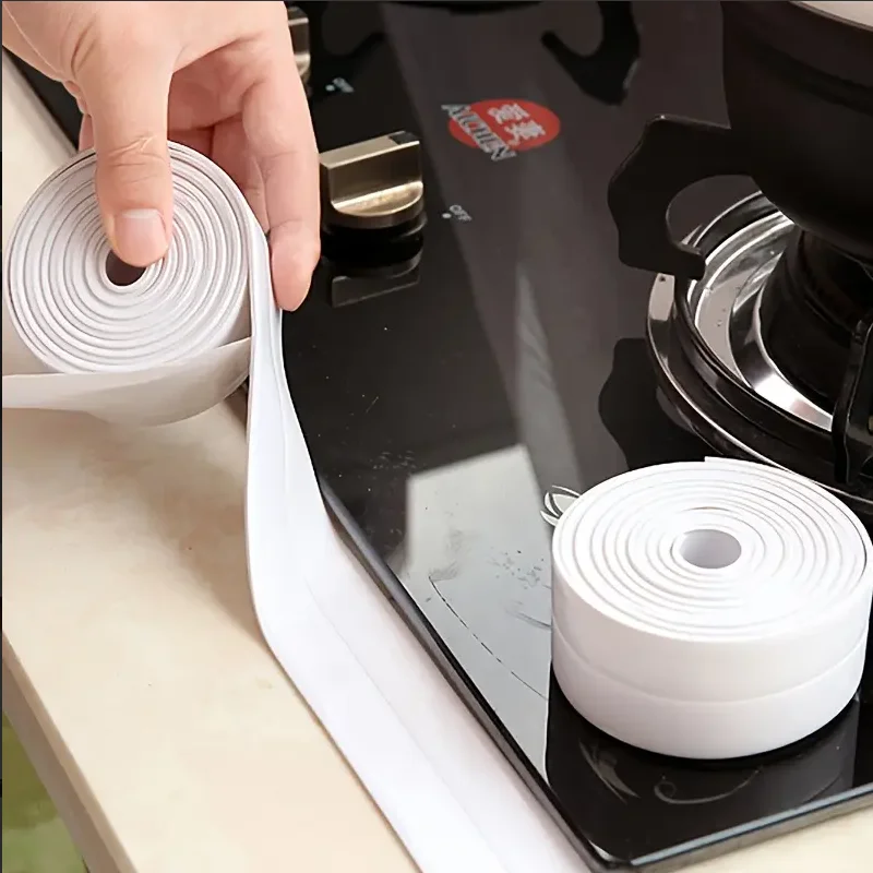 Kitchen Sink Waterproof Sticker Anti-mold Waterproof Tape Bathroom Countertop Toilet Gap Self-adhesive Seam Stickers