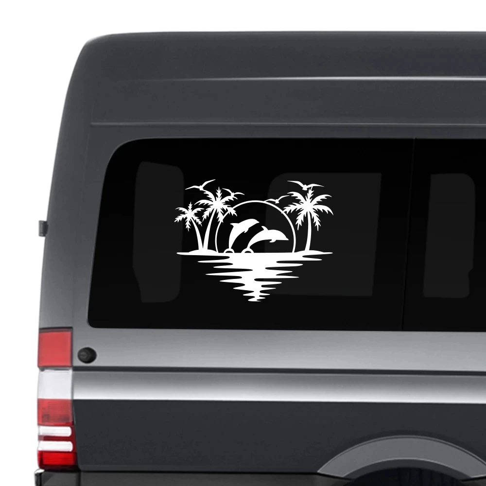 

1Pc Ocean Camping Coastal Adventure Vinyl Sticker Waterproof UV Resistant Decal for RV SUV Car Window Bumper 30X23CM