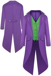 Joker Cosplay Role Play Suits Movie Super Villain Costume Adult Kids Men Fantasia Outfit Fantasy Fancy Dress Up Party Clothes