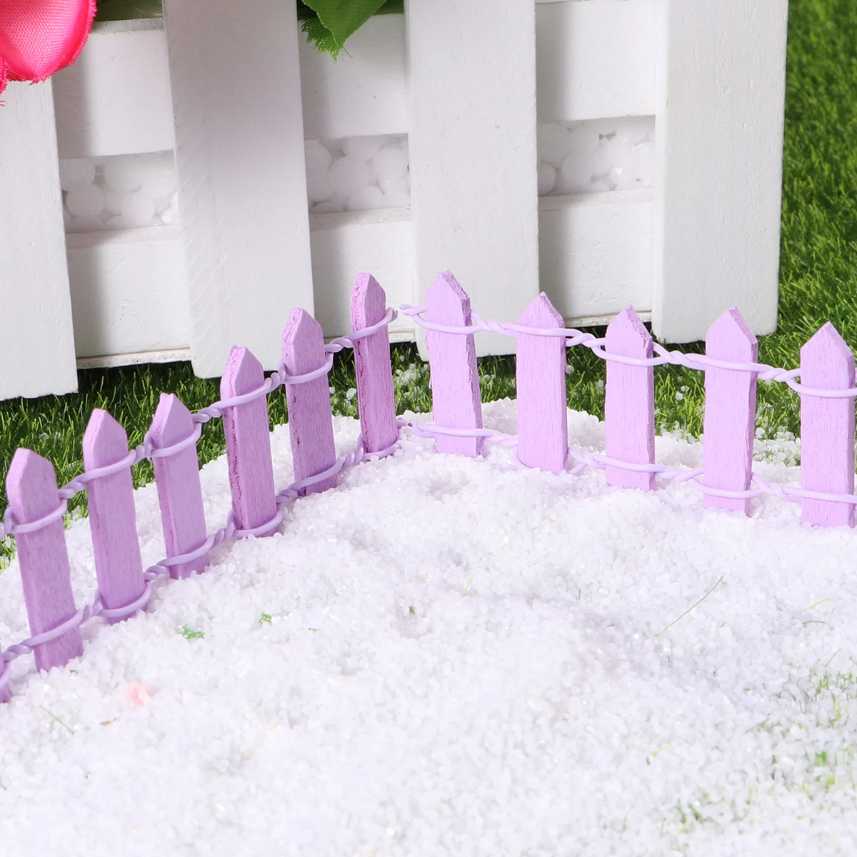 

10 Pcs Handmade Edging Fence Picket Decoration Christmas Decorations Mini Tree Wood Portable