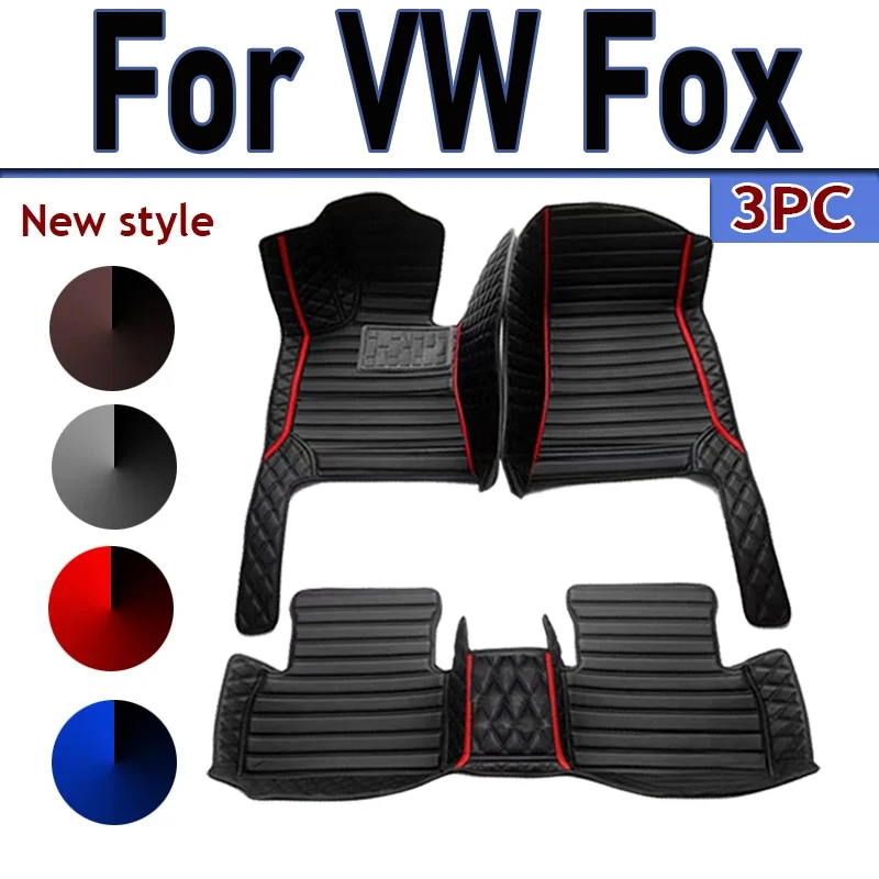 

Напольный коврик из искусственной кожи на заказ для VW Fox 2004, 2005, 2006, 2007, 2008, 2009, защитный аксессуар для салона вашего автомобиля