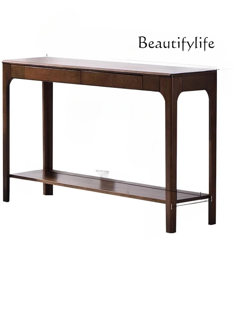 New Chinese Style Table Long Narrow Simple Modern a Long Narrow Table Console Tables Console Solid Wood Narrow Edge Table