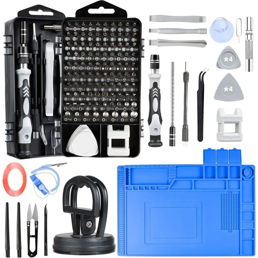 

Набор прецизионных отверток, комплект инструментов для ремонта Eics с антистатическим ковриком, ESD-браслетом, универсальные отвертки для дома или компьютера