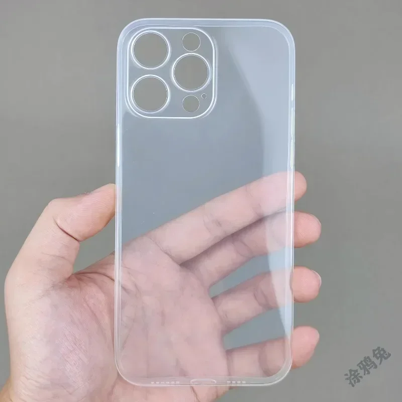 Etui na iPhone 17 16 15 14 13 12 Pro Max Mini Plus Ultra Cienkie PP 0.35mm Odporne na Wstrząsy Smukłe Miękkie Twarde PP Pokrowiec Matowy — zdjęcie produktu 6