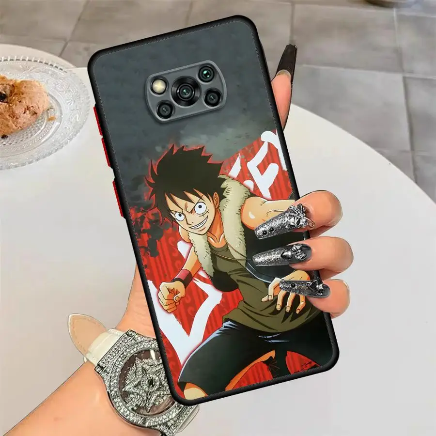 Capa para xiaomi poco c50 f3 m5s c51 x3 x4 x5 pro c40 x3 nfc capa traseira de telefone uma peça fofa luffy