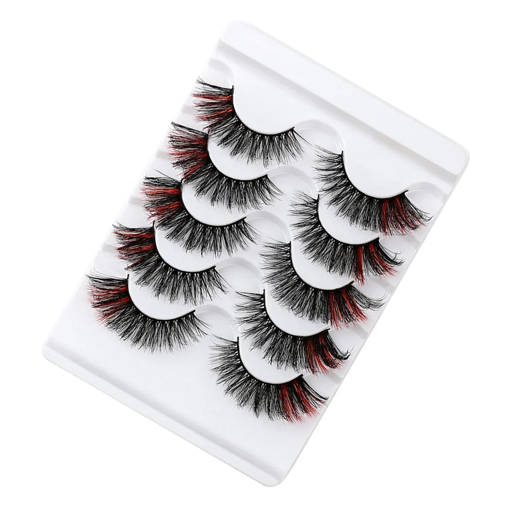 

5Pairs 3D False Eyelashes Thick Natural Look Perfect Party Makeup Eye Lashes Extensions Eye Lashes Party Eyelashes