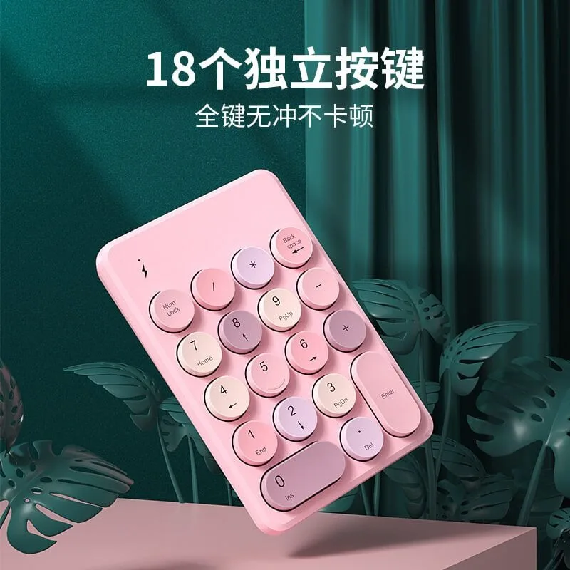 Bluetooth mini numeric keypad external laptop wireless usb cashier accounting special charging keyboard