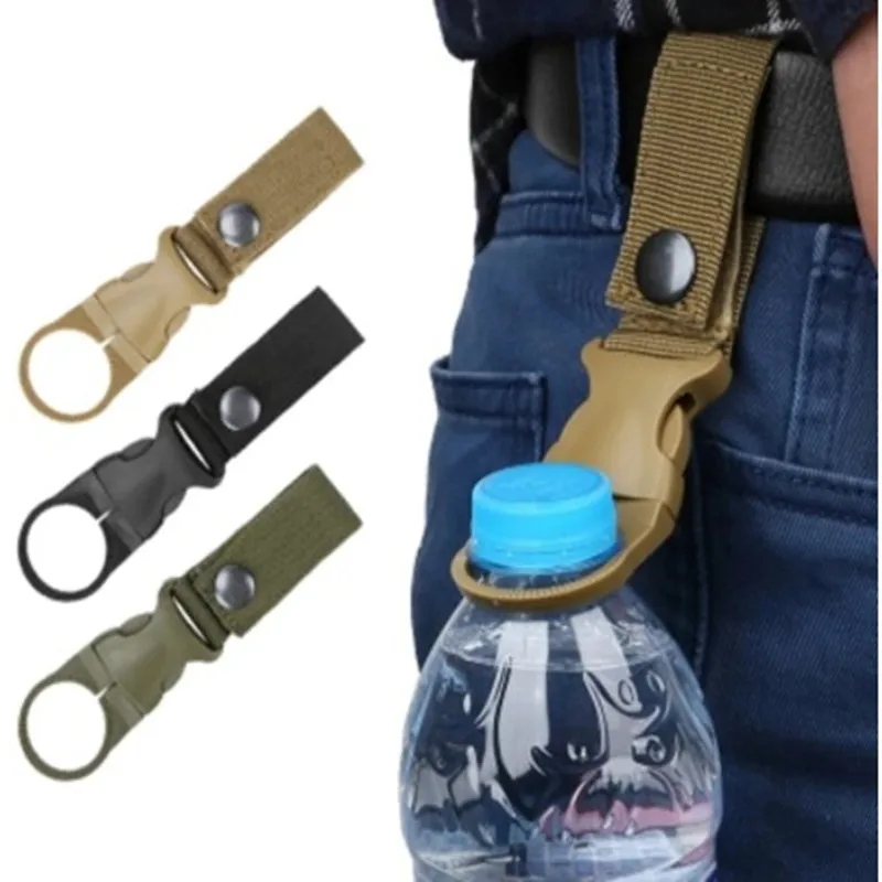 molle attach webbing outdoor Quickdraw Carabiner backpack Hanger Hook camp hike Water Bottle clip hang clasp Buckle Holder tool