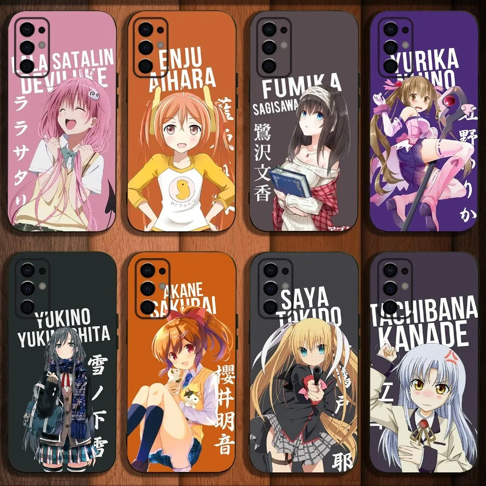 Anime D-Date A Live 5 Phone Case For Samsung S24,S21,S22,S23,S30,Ultra,S20,Plus,Fe,Lite,Note,10,9,5G Black Soft Cover