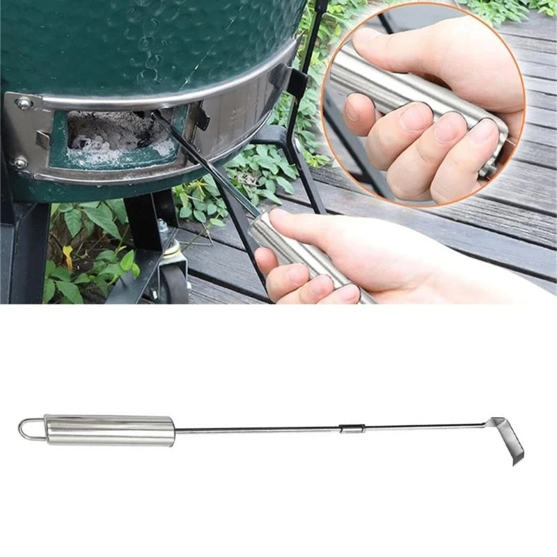 BBQ Ashs Tool Cooking Burners Stove Rake Grilling Accessories Q5WC