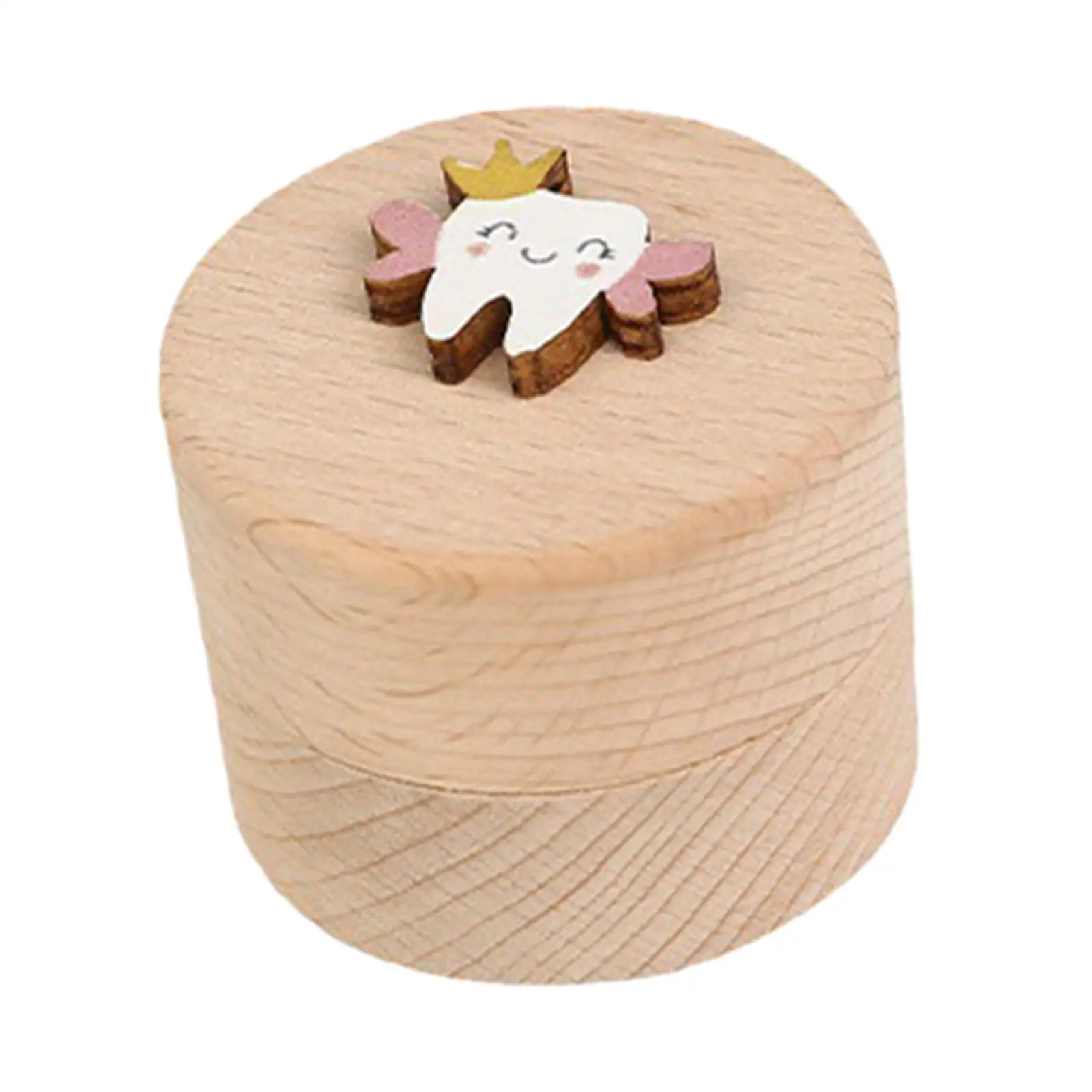 Baby Tooth Storage Organizer Wood Keepsake Box for Lost Teeth Fetal Hair Collection Children Gift