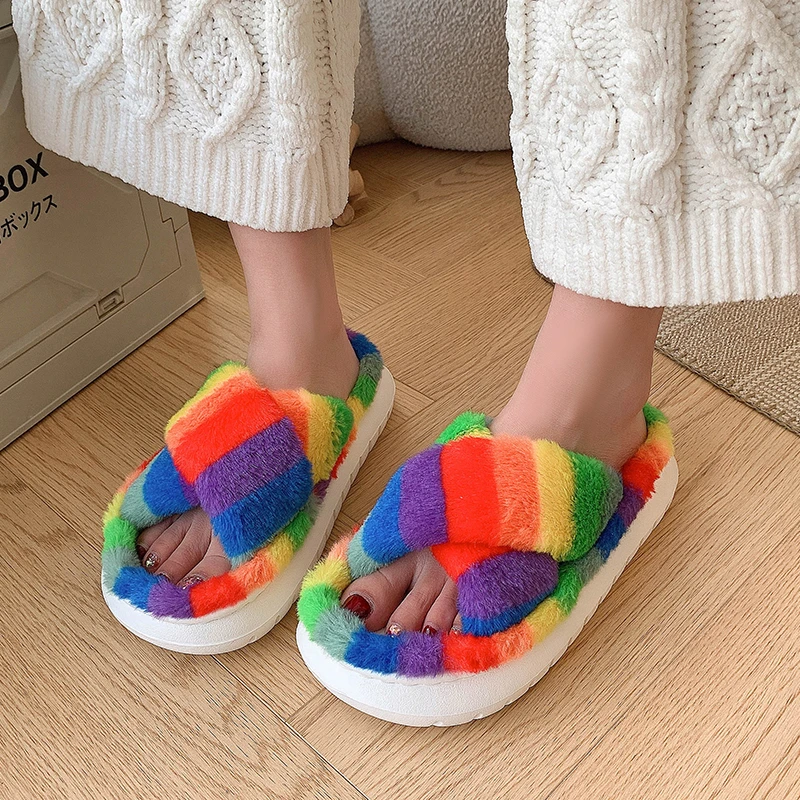 Trendy Women's Cotton Slippers - Bold colors Trendsetting style Make a statement  7226