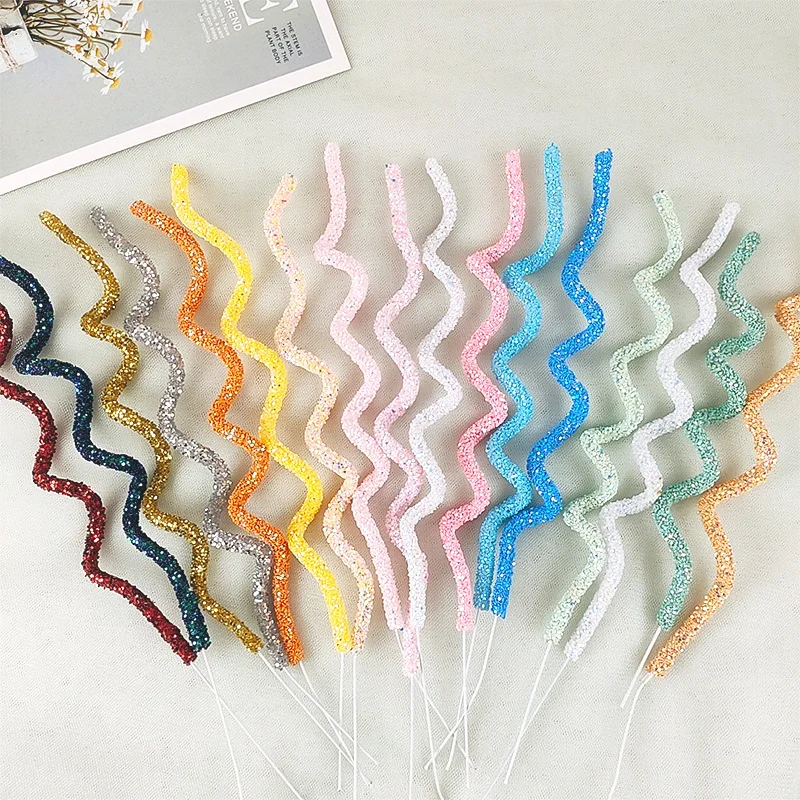 4pcs Colorful Long Pencil Cake Toppers Rainbow Kids Adult Birthday Dessert Cake Dessert Wedding Birth Cakes Topper Party Decor