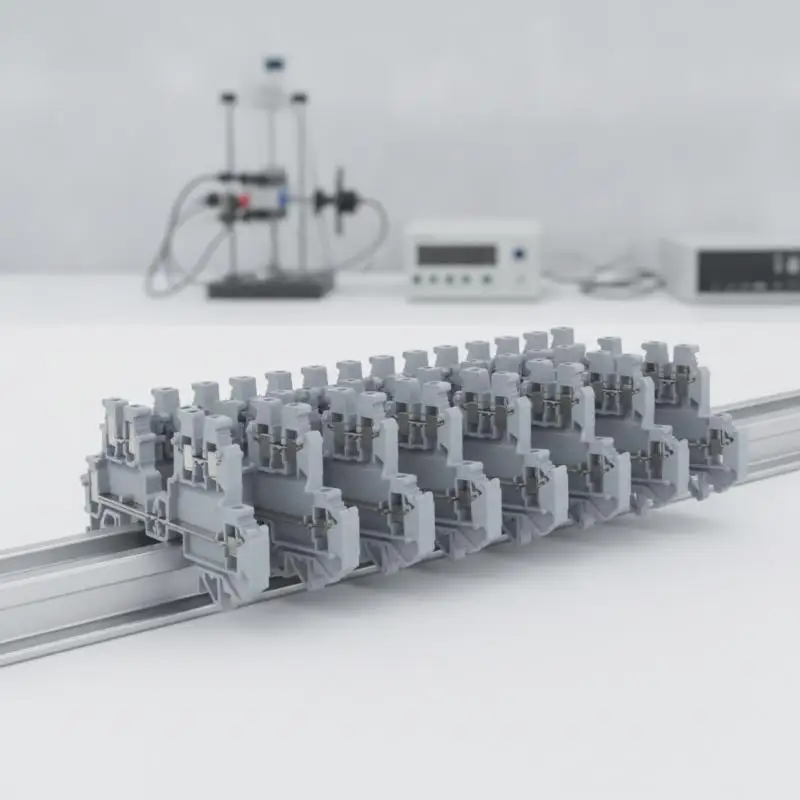 New！10Pcs UKK/UKKB 5 Double-Level Terminal Block 2 Layer 4 Mm² Plug Wire Electrical Screw Connector DIN Rail Termin UKK5 UKKB5
