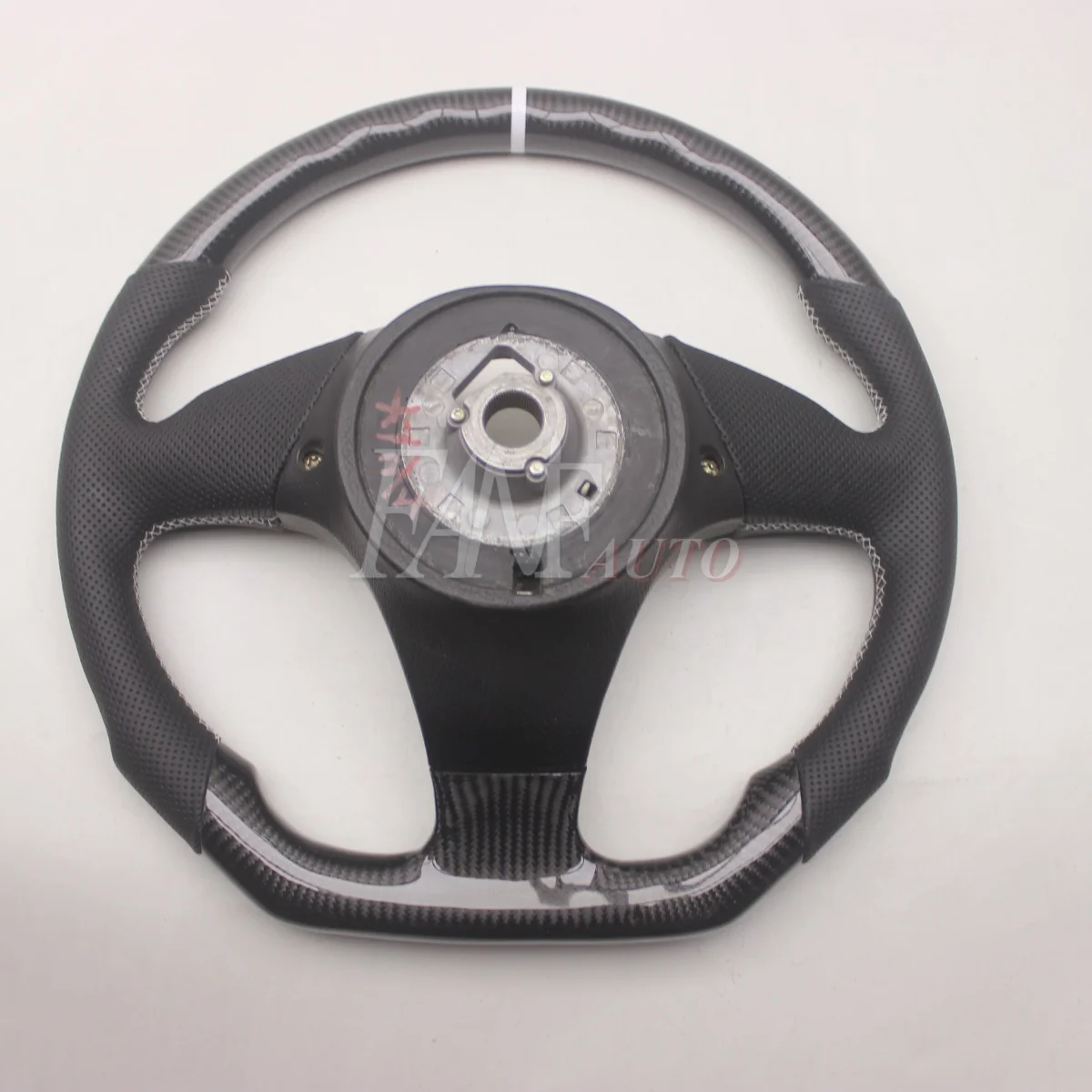 Customized Product for BMW E36 E46 Z3 Replacement D Shape Real Carbon Fiber Steering Wheel with Perforated Leather view 6