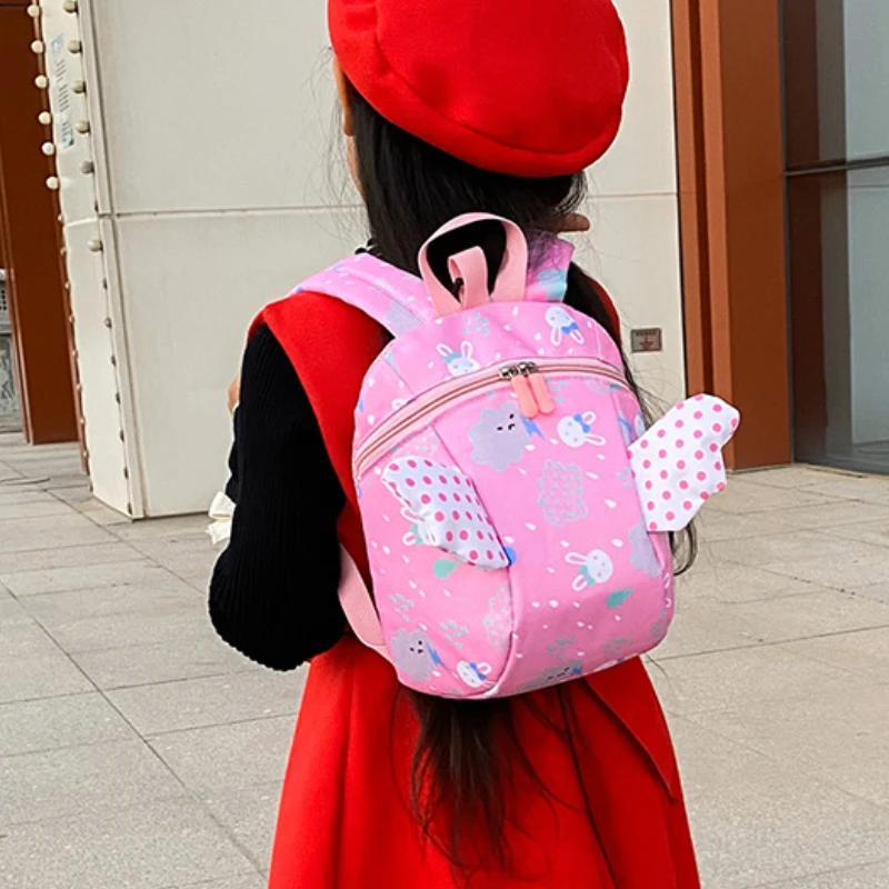 Kindergarten Children's Anti Loss Backpack Boys Girls Cute Cartoon Shoulders Bag Kids Birthday Gifts Fashion Zip Baby Bags 유아가방