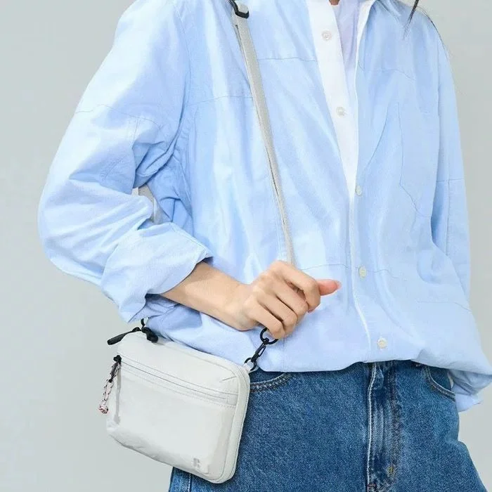 Fashionable Spring Summer Multi-Pocket Women's Crossbody Bag Portable Document Storage Bag Adjustable Shoulder Strap Small Bag