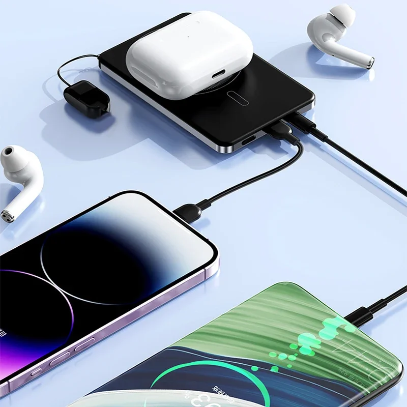 Power Bank sottile 3 in 1 per batteria esterna portatile Magsafe wireless magnetica da 20 W a ricarica rapida per iPhone 17 16 iWatch Airpods