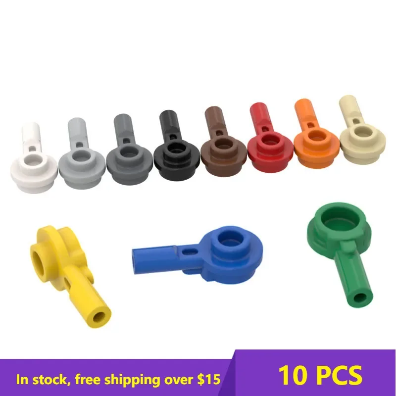 10 PCS MOC Bricks Assembles Particles 32828 1x1 side with thin shaft wafer Building Blocks Parts DIY Educational Toys Gift