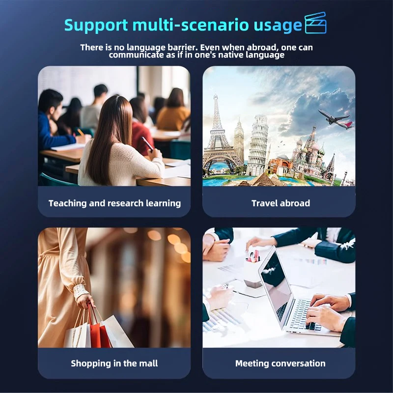 S500 AI Smart Voice Translator 18 Offline Languages 142 Online Android Photo Translation Business Travel Foreign Touch IPS