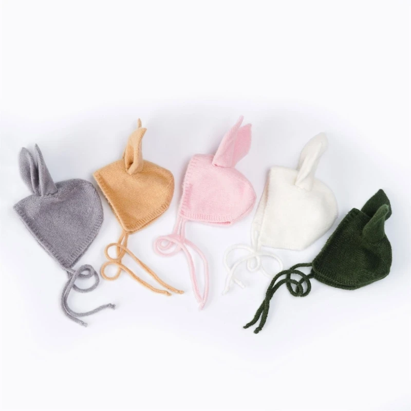 Newborn Photography Props 0-1M Baby Photo Shooting Props Rabbit Ear Hat Baby Photo Hat Costume Infant Knitting cap Headdress