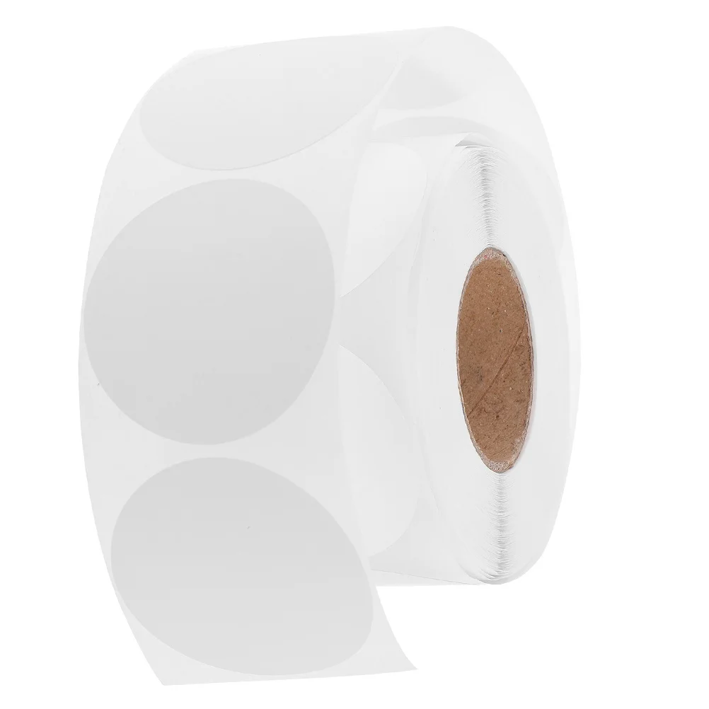 500Pcs Self Adhesive Labels Round Stickers White Coding Dot Blank Removable Writable for Organizing Jars Bottles Packaging